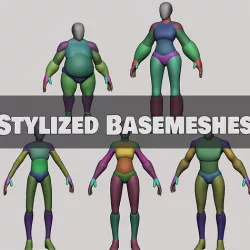 Stylized Human Basemeshes 3D model
