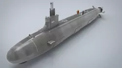 Submarine Nuclear Low-poly 3D model
