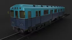 Subway Carriage Low-poly 3D model