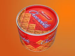 Tin pack Product render Biscuit packet 3D model 3D model Low-poly 3D model