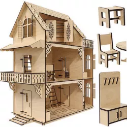 Toy house doll house 3D model