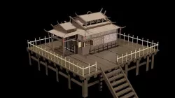 TRADITIONAL CHINESE HOUSE BUNDLE Low-poly 3D model