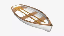 Traditional rowing boat 03 v1 3D model