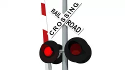 Train - Railroad Crossing Sign With Lights 3D model