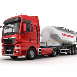 Truck with Silo Trailer 3D model