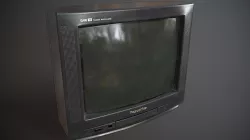 TV Retro 90s Low-poly 3D model