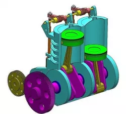 TWO STROKE ENGINE 3D model