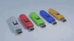 USB Flash Drive 4K Low-poly 3D model