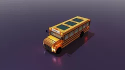 Voxel School Bus 3D model