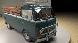 VW T2 Combi - Kombi 1970 pick-up 3D model