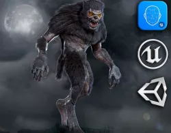 Werewolf Low-poly 3D model