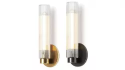 West Elm Fluted Glass Wall Lamp 3D model