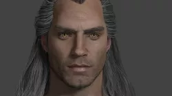 witcher Henry Cavill Game Mesh Low-poly 3D model