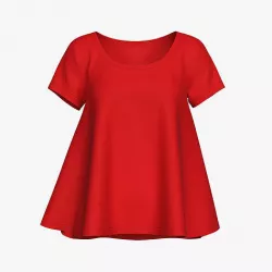 Women Basic Short Sleeve Crop Top  3D model