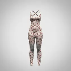 Womens overall jumpsuit coverall Low-poly 3D model