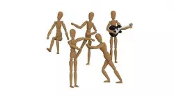 Wooden Mannequin pose 3D model