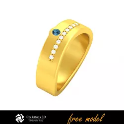 3D CAD Wedding Ring - Free 3D Model