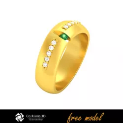 3D CAD Wedding Ring - Free 3D Model