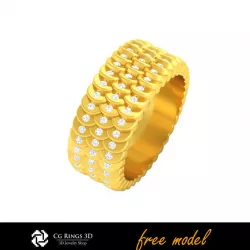3D CAD Wedding Ring - Free 3D Model