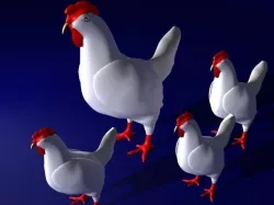 3d Hen 3D model