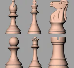 3D Sculpture Model Chess C031 3D model