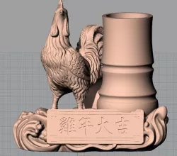 Animal sculpture model Chicken pen holder A049 3D model