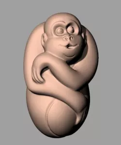 Animal sculpture model Sexy monkey A048 3D model