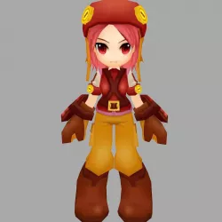 Anime Girl 3D model