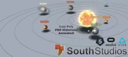 AR Solar System Unity 3dsmax fbx Low-poly  3D model