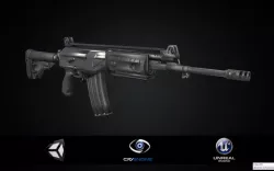 Assault Rifle IWI ACE 23 Game ready Low-poly  3D model