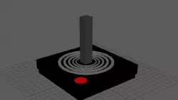 Atari Joystick Low-poly  3D model