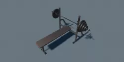 Barbell Low-poly  3D model