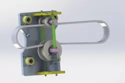 Belt tightening pulley 3D model