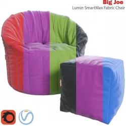 Big Joe Lumin SmartMax Fabric Chair and ottoman 3D model