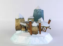 Big orcs house Low-poly  3D model