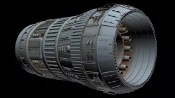 Big starship engine 3D model