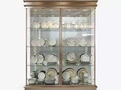 Birgit Israel - Pair of american brass display cabinets 3D model