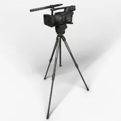 Camera on the tripod 3D model
