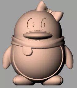 Cartoon animal sculpture model Cute Penguin A037 3D model