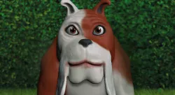  Cartoon bulldog Low-poly  3D model