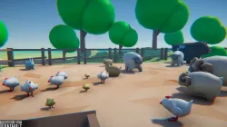 Cartoon Farm Animals Low-poly  3D model