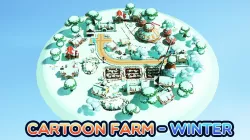 Cartoon Farm - Winter Low-poly  3D model