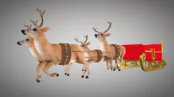 Claus deer Rigged and Animated Low-poly  3D model