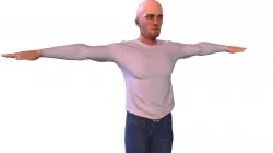 Clothed Character Low-poly  3D model