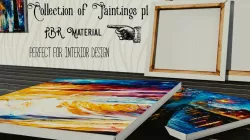 Collection of Paintings part 1 - 7 Assets Low-poly  3D model