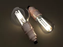 Eco-filament light bulbs combo 3D model