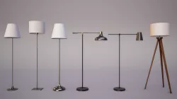 Floor Lamps PBR Game Ready Low-poly  3D model