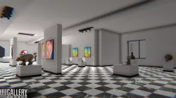 Gallery - modular interior Low-poly  3D model