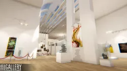 Gallery - Showroom Environment Low-poly  3D model