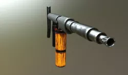 Homemade flamethrower wasteland Low-poly  3D model